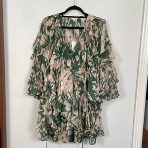 NWT Whisper Rose Silk Chiffon Dress